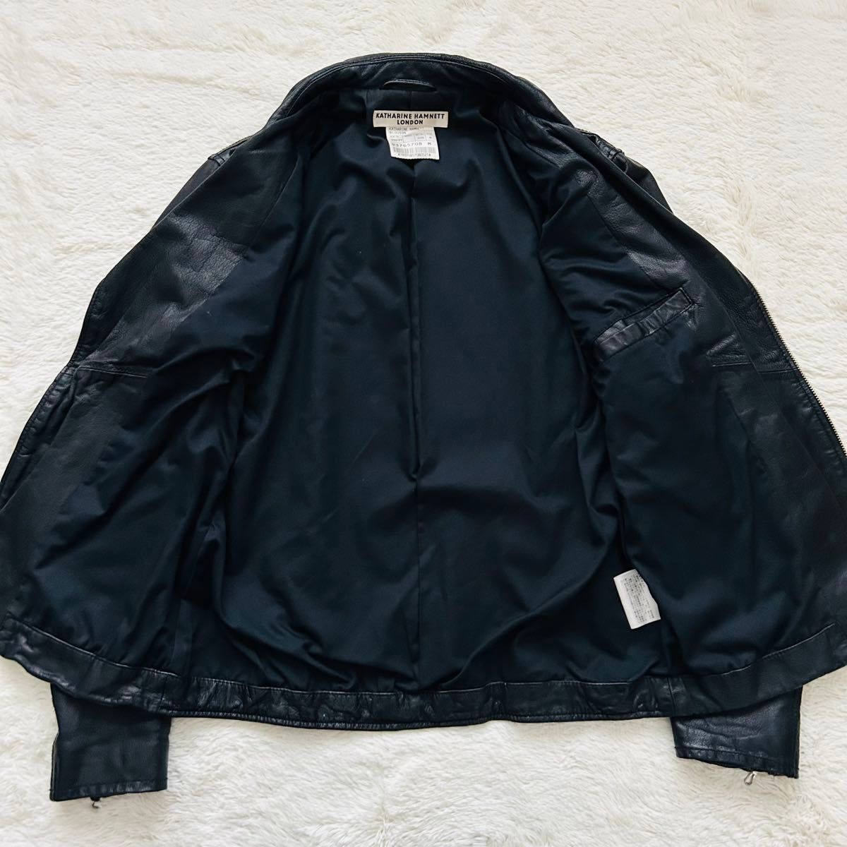美品】キャサリンハムネットロンドン レザージャケット ダブル 美品】キャサリンハムネットロンドン レザージャケット ダブル
