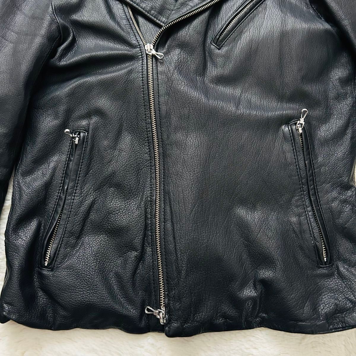 美品】キャサリンハムネットロンドン レザージャケット ダブル 美品】キャサリンハムネットロンドン レザージャケット ダブル