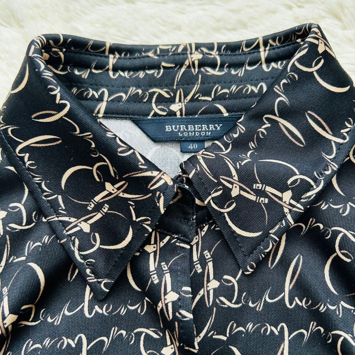 BURBERRY LONDON バーバリーロンドン シルク100% セットアップ BURBERRY LONDON バーバリーロンドン シルク100% セットアップ