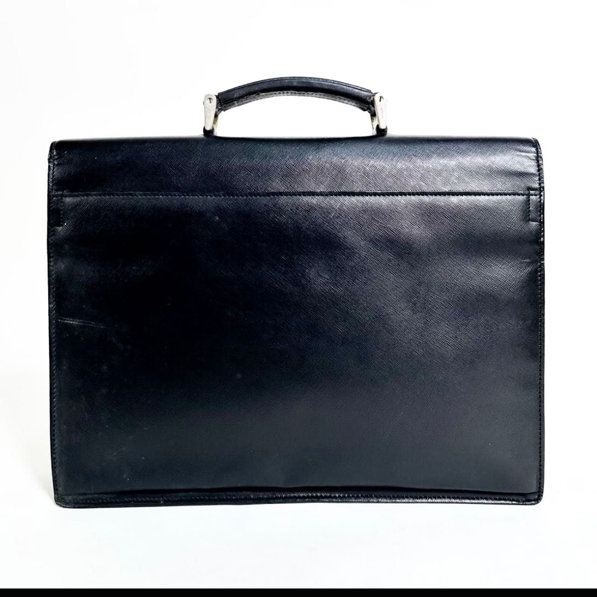 PRADA プラダビジネスバッグ ブリーフケースブラック 黒レザー PRADA プラダビジネスバッグ ブリーフケースブラック 黒レザー