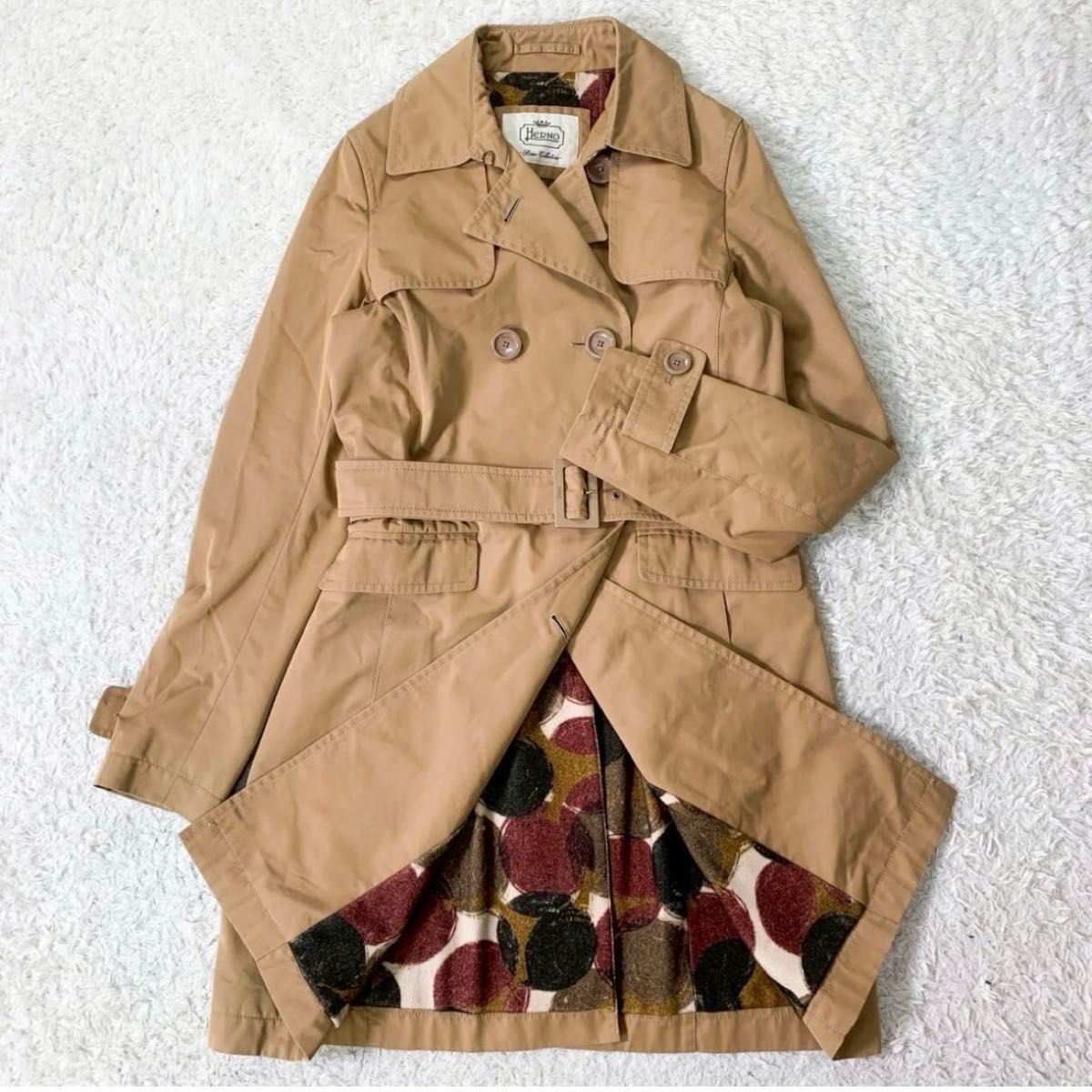 HERNO ヘルノトレンチコート ロングコートサイズ42(M相当)ベルト HERNO ヘルノトレンチコート ロングコートサイズ42(M相当)ベルト