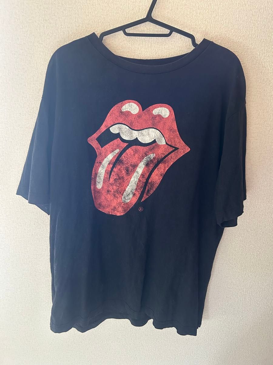 ローリング・ストーンズ バンドTシャツ 黒 3Lサイズ ロゴ ローリング・ストーンズ バンドTシャツ 黒 3Lサイズ ロゴ