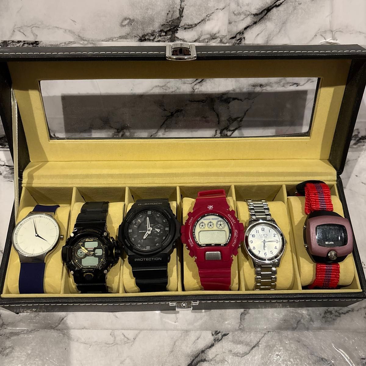 CASIO G-SHOCK他 メンズ腕時計6本セット ケース付き|Yahoo CASIO G-SHOCK他 メンズ腕時計6本セット ケース付き|Yahoo