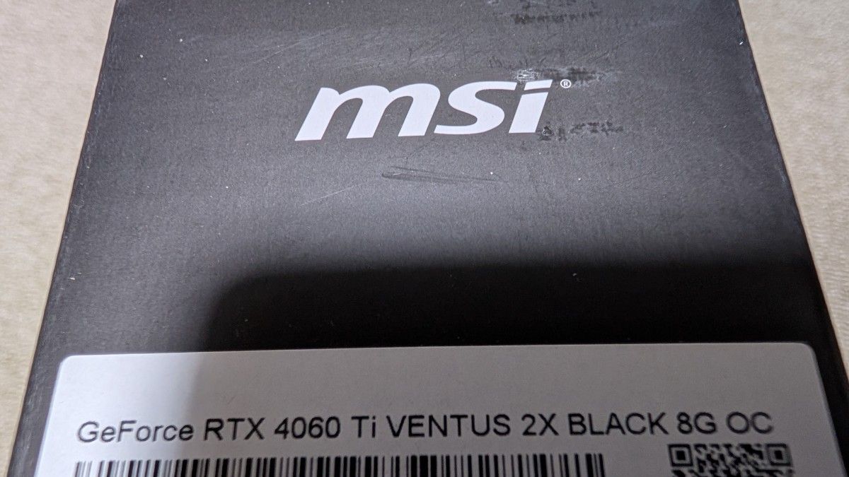 未開封新品】MSI GeForce RTX 4060 Ti VENTUS 2X BLACK 8G OC 未開封新品】MSI GeForce RTX 4060 Ti VENTUS 2X BLACK 8G OC