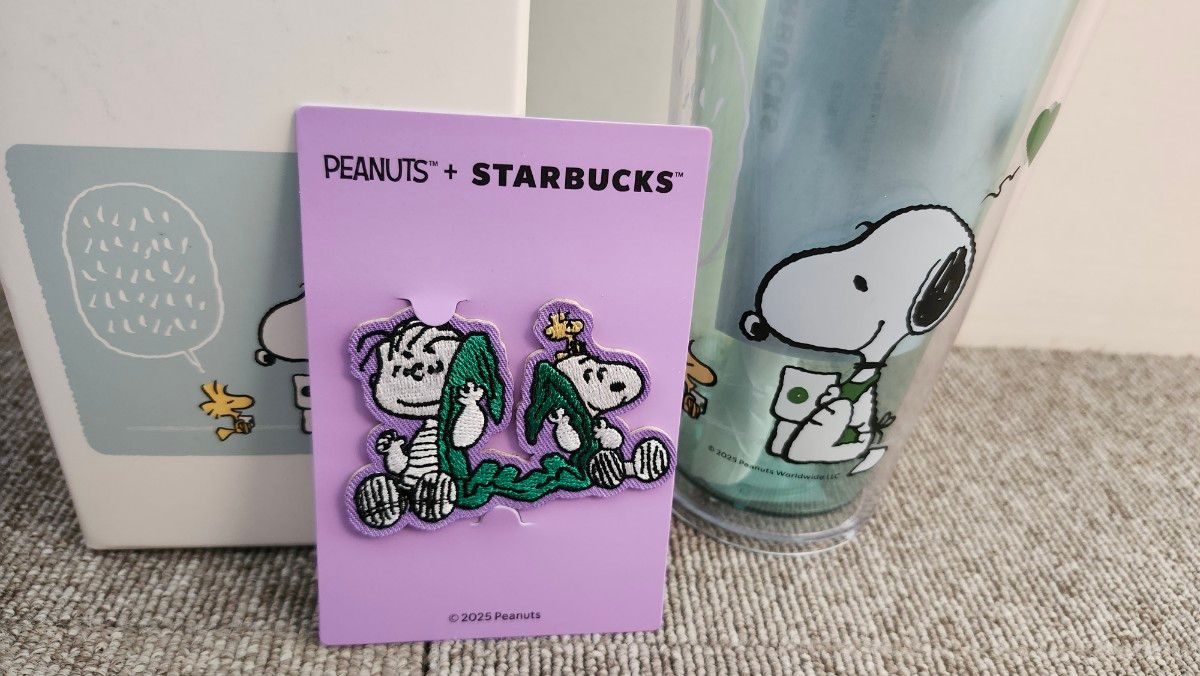 ワッペン付き 台湾 箱付き スターバックス PEANUTS コールド ワッペン付き 台湾 箱付き スターバックス PEANUTS コールド
