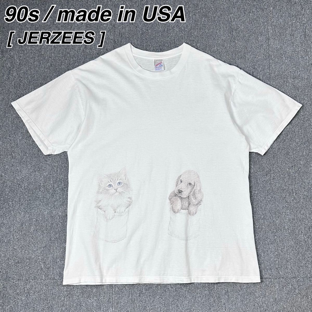 90s USA製 JERZEES 猫 犬 プリント Tシャツ ジャージーズ|Yahoo 90s USA製 JERZEES 猫 犬 プリント Tシャツ ジャージーズ|Yahoo
