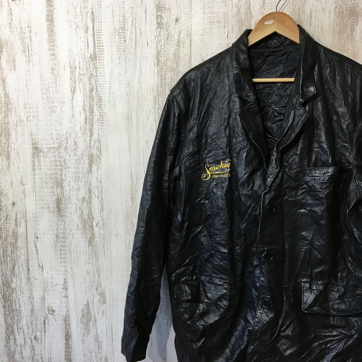 V327☆【ヴィンテージ 古着 レザージャケット】Smokie 革ジャン V327☆【ヴィンテージ 古着 レザージャケット】Smokie 革ジャン