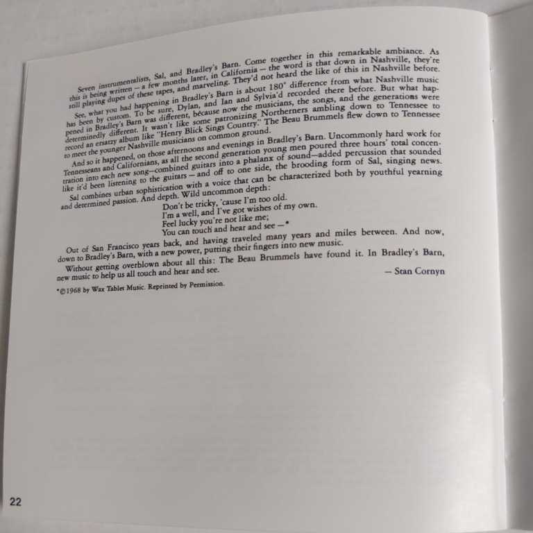 ボー・ブラメルズ ブラドリーズ・バーン 国内盤帯有 the beau brummels bradley's barn 名盤探険隊_画像9