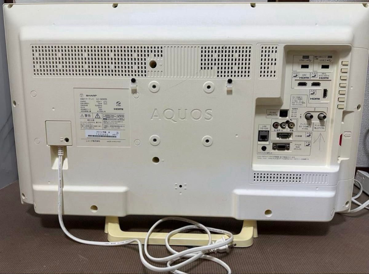 シャープ LC-32W25 32型 2015年製 地上 BS/CS 動画可テレビ シャープ LC-32W25 32型 2015年製 地上 BS/CS 動画可テレビ