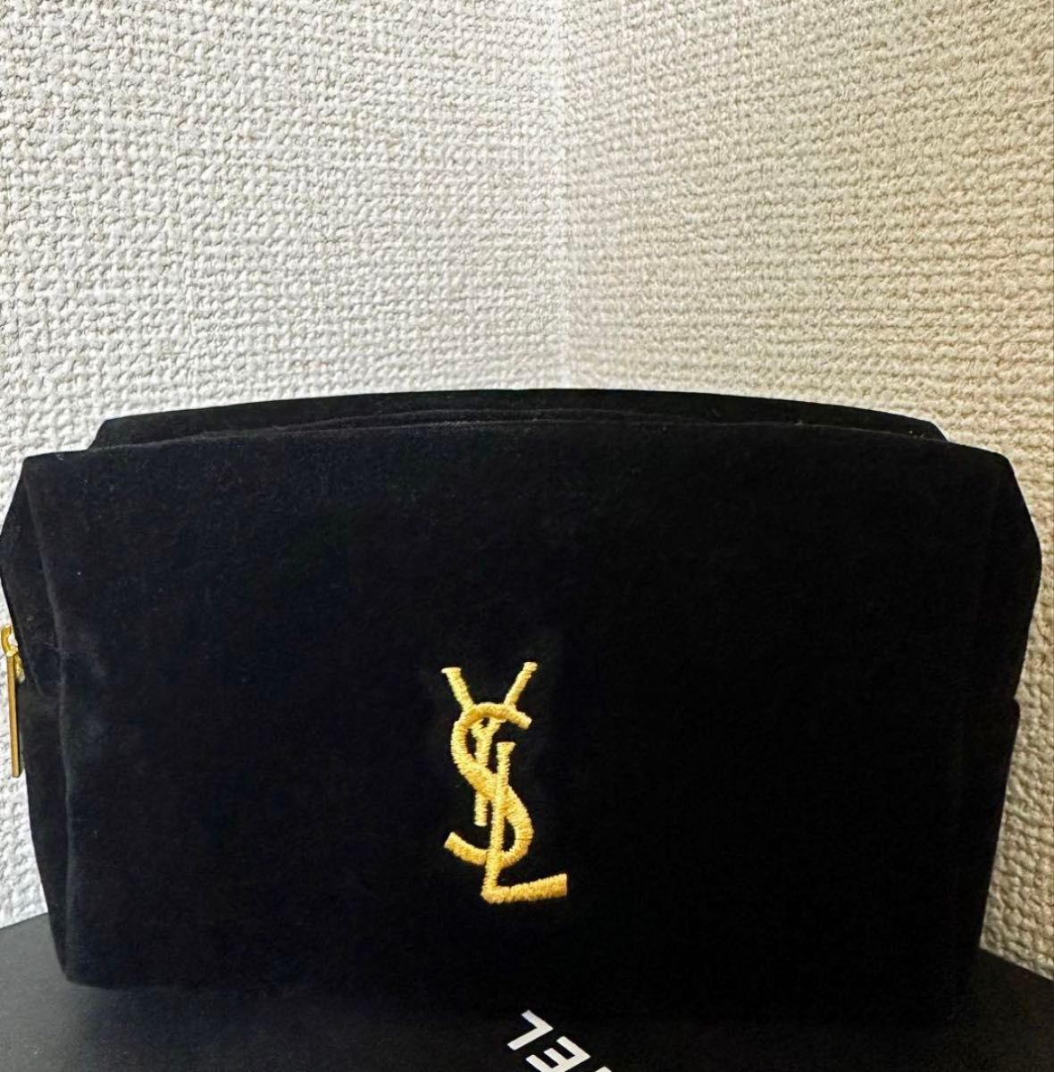 YSLイヴサンローラン ノベルティ ポーチ/化粧ポーチ ブラック YSLイヴサンローラン ノベルティ ポーチ/化粧ポーチ ブラック
