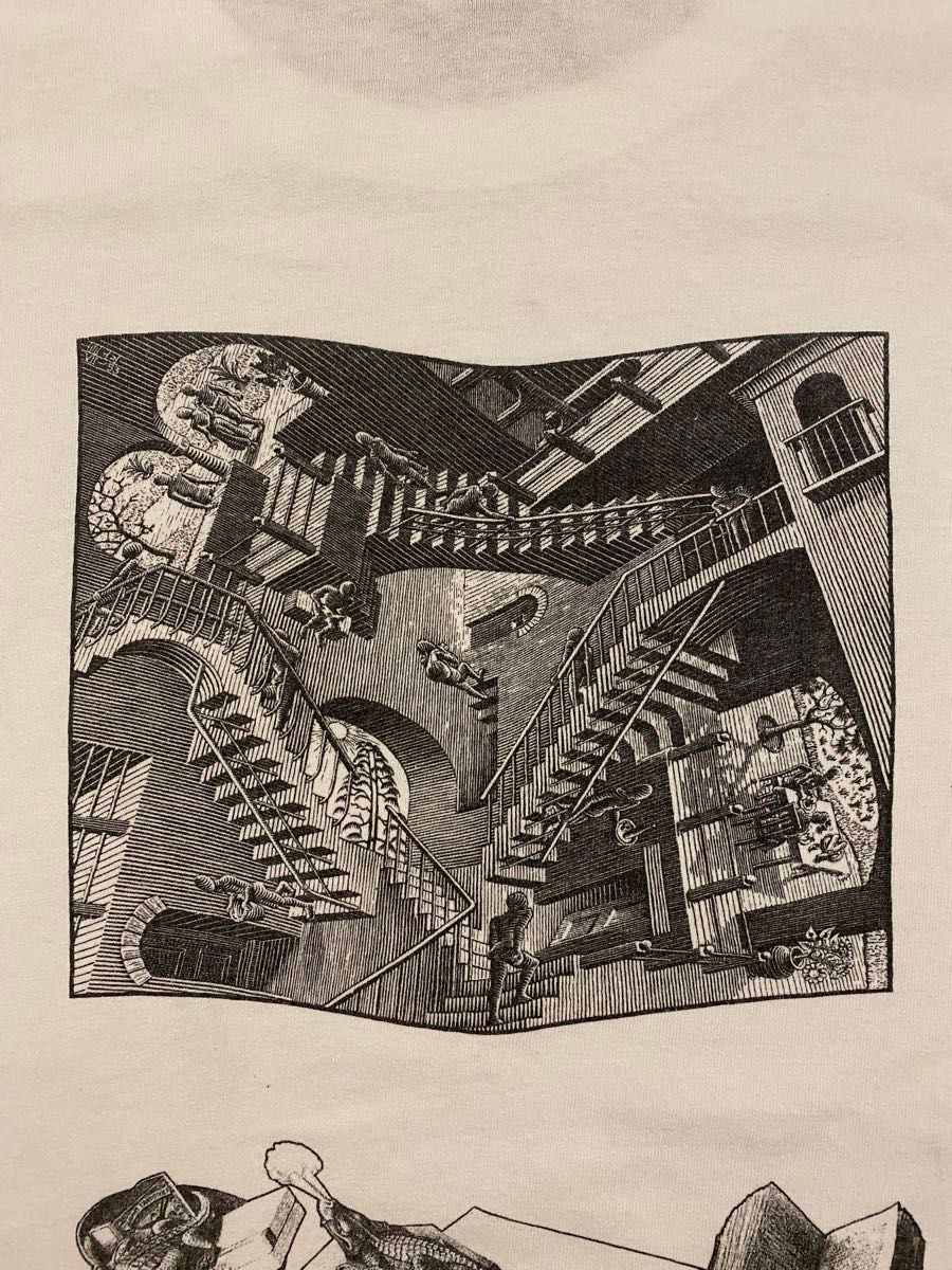 M C ESCHER エッシャー 90s マルチプリント Tシャツ L USA製 M C ESCHER エッシャー 90s マルチプリント Tシャツ L USA製