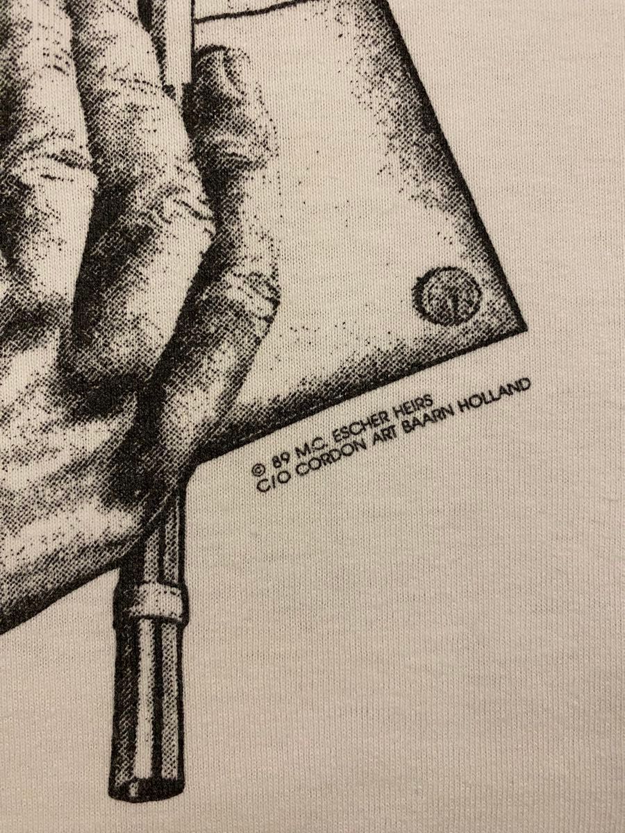 M C ESCHER エッシャー 90s マルチプリント Tシャツ L USA製 M C ESCHER エッシャー 90s マルチプリント Tシャツ L USA製