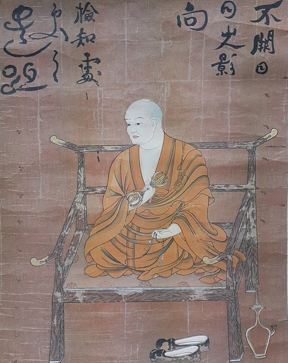 宇治大通寺「弘法大師座像」木版画1枚 用紙サイズ約28×22センチ 宇治大通寺「弘法大師座像」木版画1枚 用紙サイズ約28×22センチ