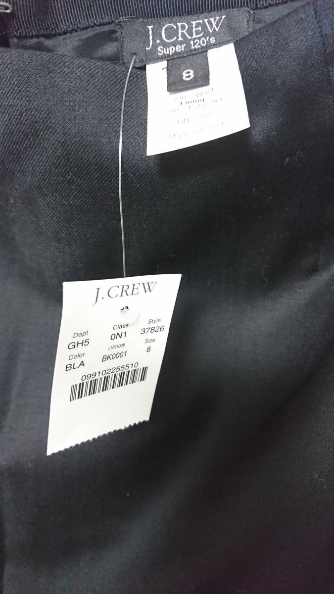 ☆全国送料無料☆☆新品タグつき☆上質ウール♪J.CREW大きいサイズ/黒/ペプラムスカート約13号ジェイクルー☆