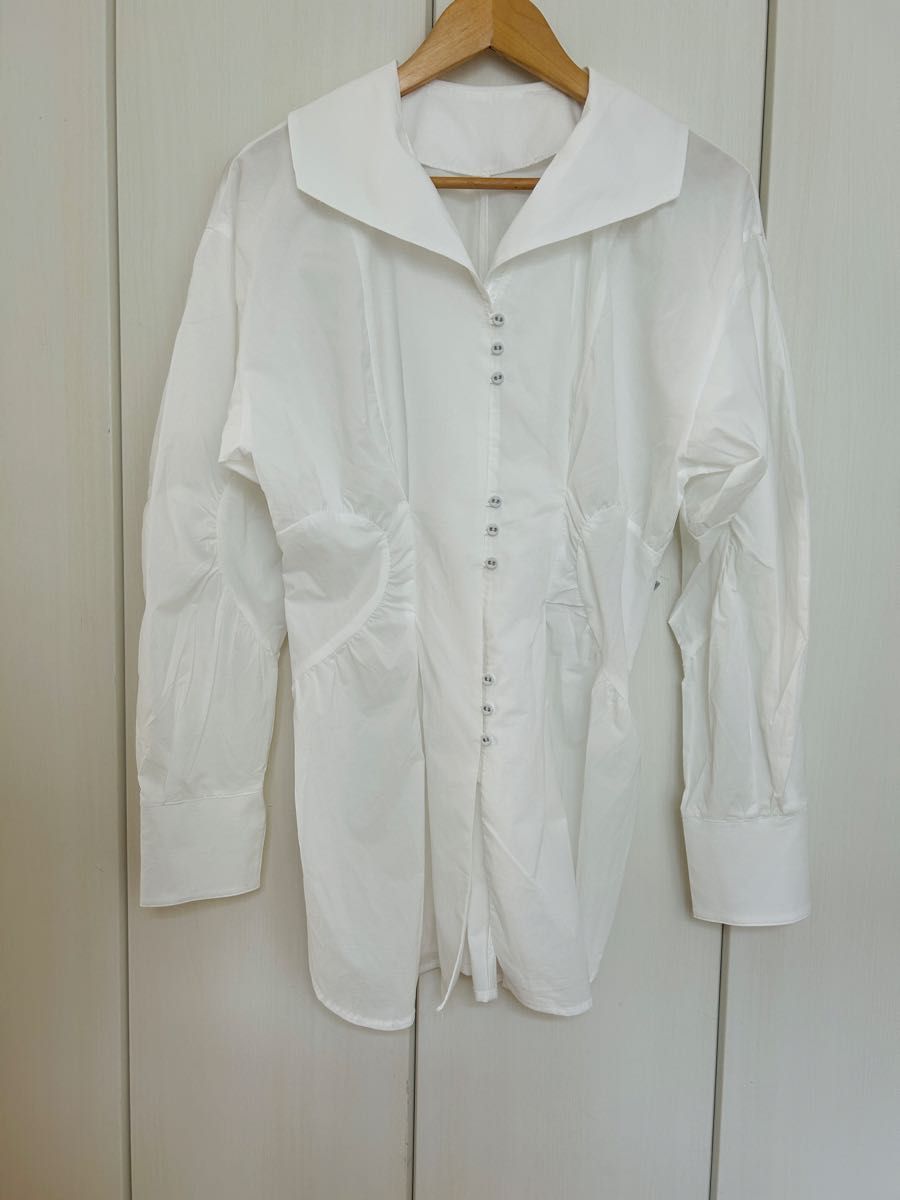 Ameri HEART GATHERED WAIST SHAVE BLOUSE|Yahoo!フリマ(旧 Ameri HEART GATHERED WAIST SHAVE BLOUSE|Yahoo!フリマ(旧