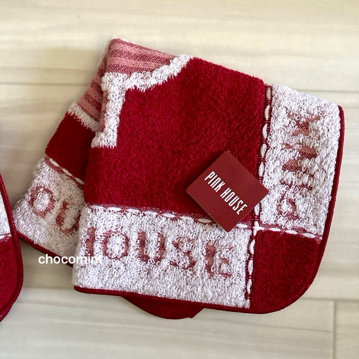 新品未使用 pink house ピンクハウス タオルハンカチ2枚セット 新品未使用 pink house ピンクハウス タオルハンカチ2枚セット
