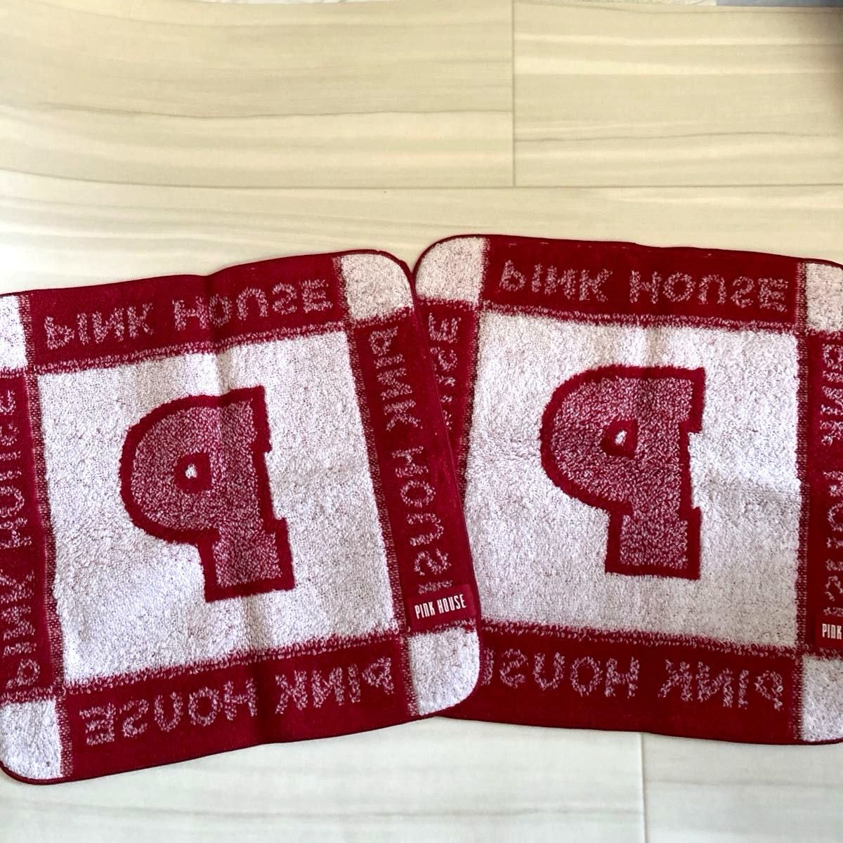 新品未使用 pink house ピンクハウス タオルハンカチ2枚セット 新品未使用 pink house ピンクハウス タオルハンカチ2枚セット