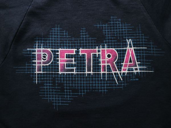 未使用！ Petra - Back To The Street ハード ロック 1986年USA製 1987年ツアー ビンテージ スウェット 黒 M/80s 80's バンドT Tシャツ_画像4