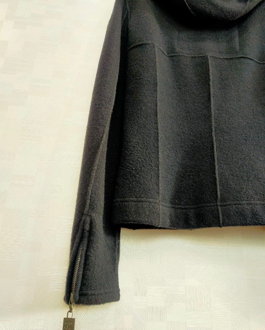 CHANEL シャネル パーカー ジップアップ 長袖 黒 レディース CHANEL シャネル パーカー ジップアップ 長袖 黒 レディース