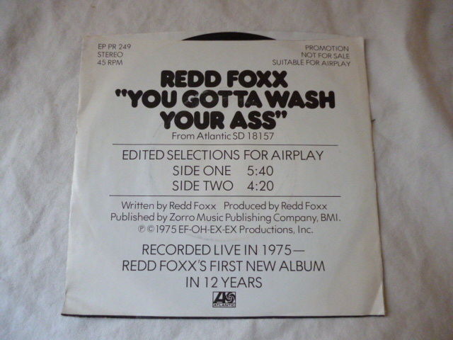 Redd Foxx / You Gotta Wash Your Ass 名盤 45　スタンドアップコメディ 7インチシングル　試聴_画像2