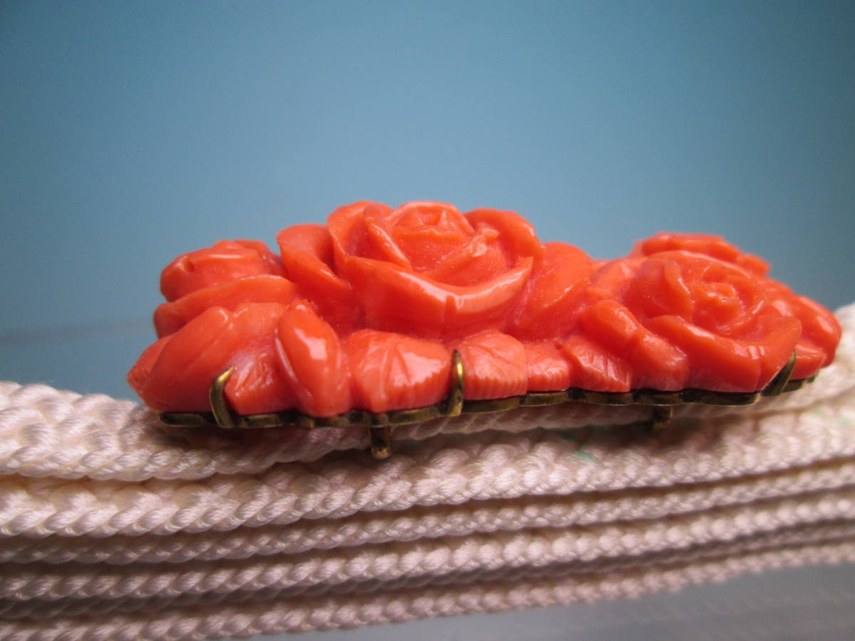 在庫日本製】 ヤフオク! - アンティーク・赤珊瑚 網盛籠に菊花彫刻