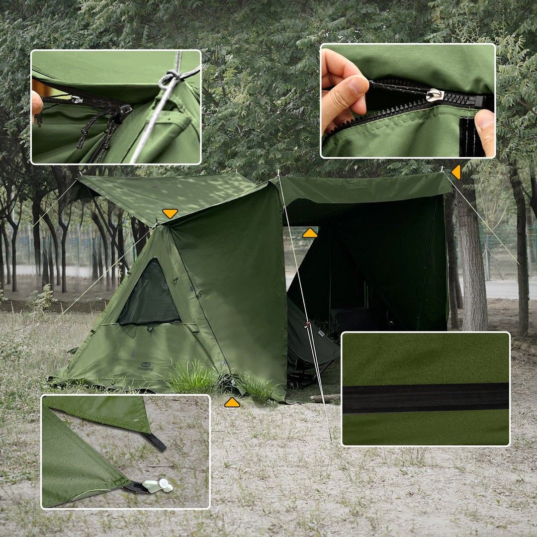 新品未使用 GOGlamping G・G PUP2 0 パップテントTC+前幕+二股 新品未使用 GOGlamping G・G PUP2 0 パップテントTC+前幕+二股