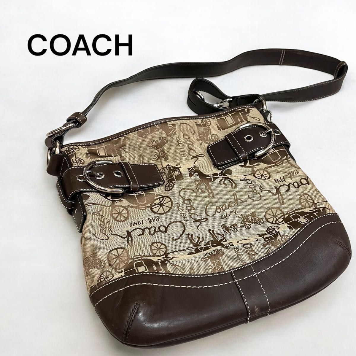 良品 COACH コーチ ショルダーバッグ F14441 ホースアンド 良品 COACH コーチ ショルダーバッグ F14441 ホースアンド