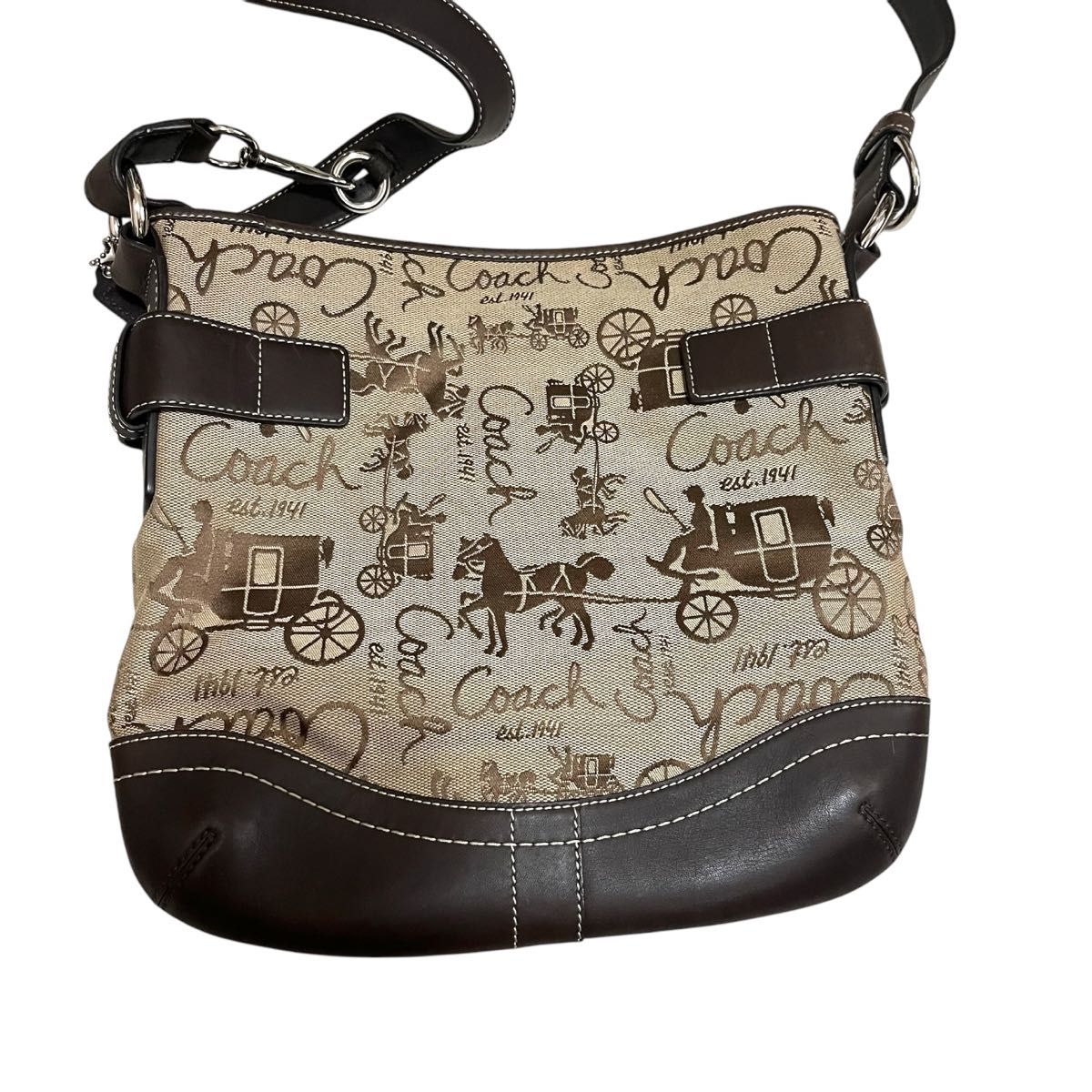 良品 COACH コーチ ショルダーバッグ F14441 ホースアンド 良品 COACH コーチ ショルダーバッグ F14441 ホースアンド