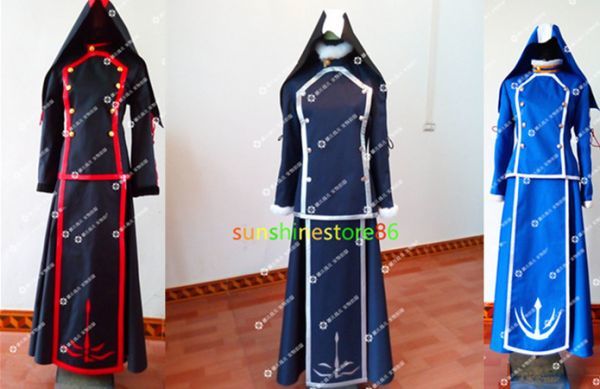 cos7394工場直販 高品質 豪華修正版 Fate / Prototype アーサー・ペンドラゴン /Saber コスプレ衣装+帽 全セット 三色選び自由