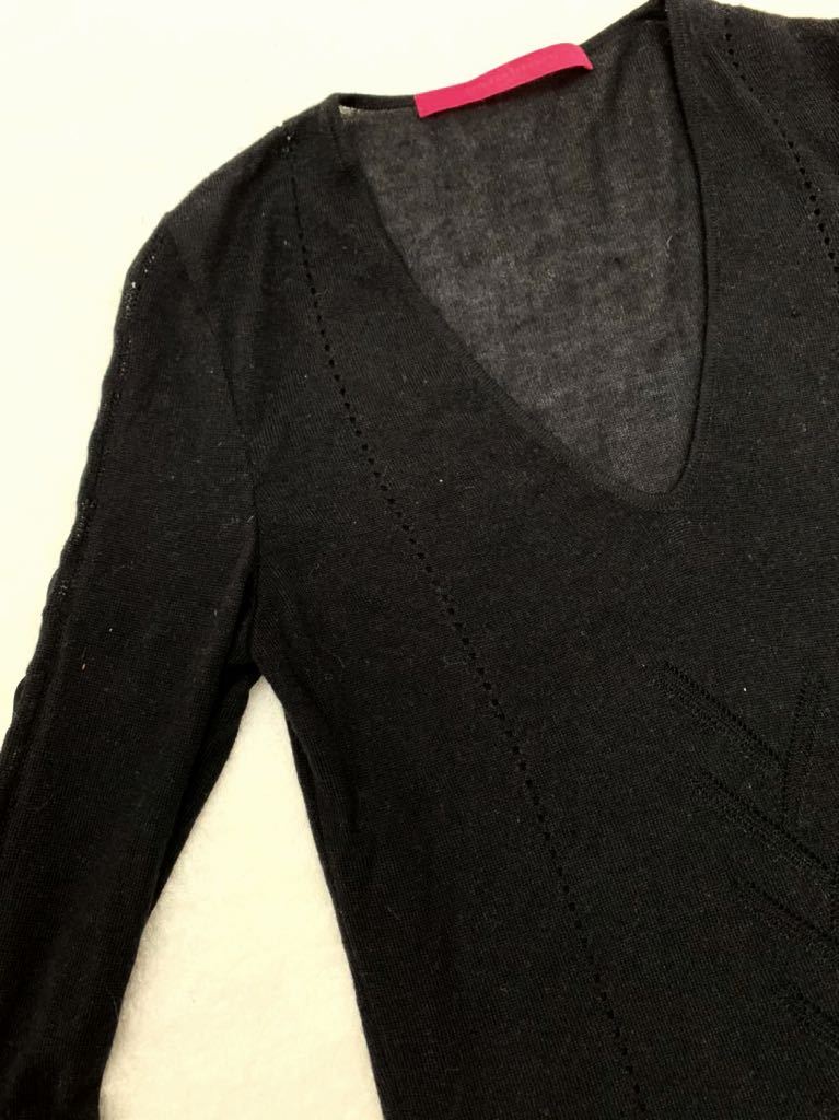 emanuel ungaro silk cashmere sweater sizeS silk cashmere sweater black black Italy made emanyu L Ungaro 