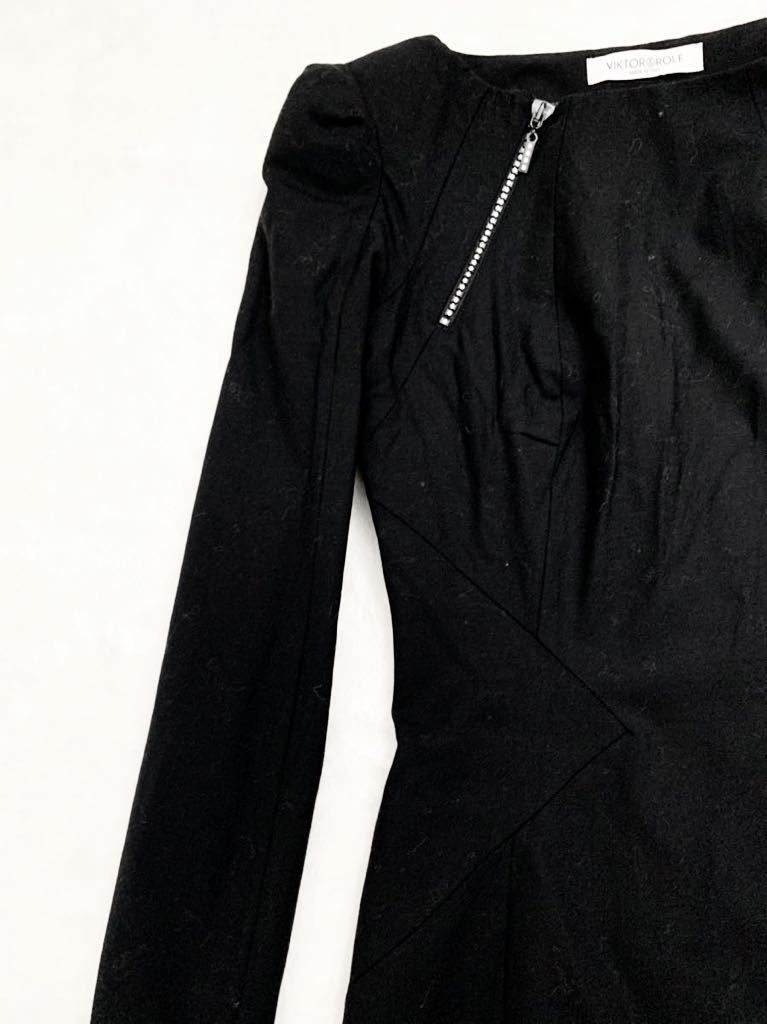 VIKTOR&ROLF Италия производства черный One-piece платье size40 Victor & Rolf чёрный 2010 год длинный рукав 