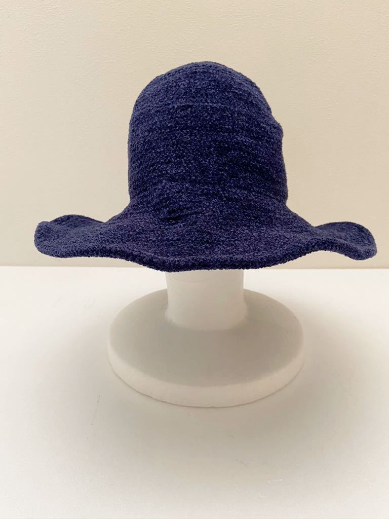 JACQUES LE CORRE フランス製ハット 帽子 ブルー パイル ジャックルコー 美品_画像1