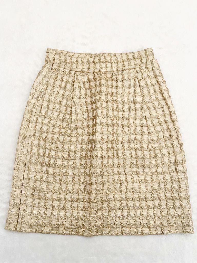 2019S/S Chloe size34 フランス製千鳥格子柄スカート 2019年春夏 クロエ 国内正規 美品