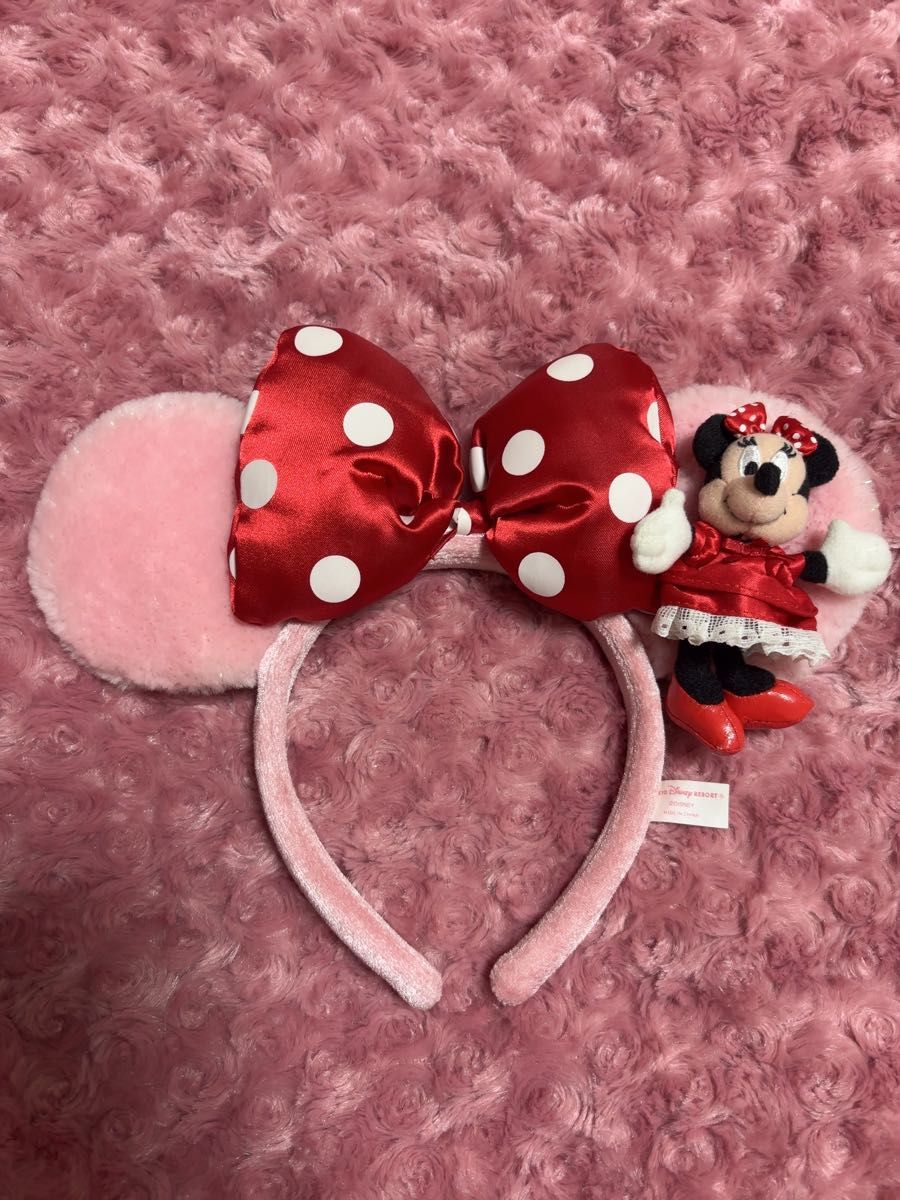 ディズニー ミニー カチューシャ リボン ドット 水玉 ぬいぐるみ ディズニー ミニー カチューシャ リボン ドット 水玉 ぬいぐるみ