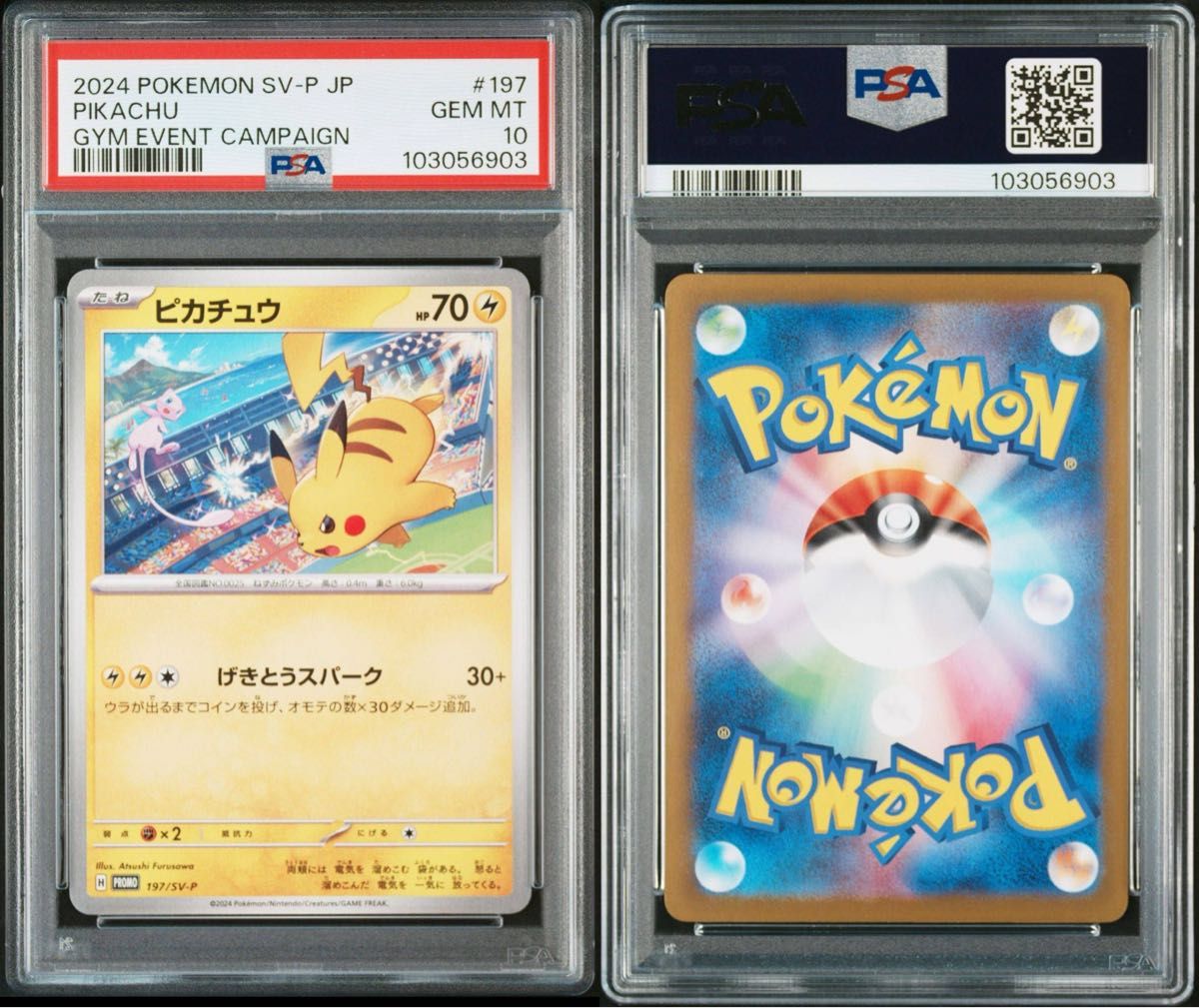 PSA10】ピカチュウ プロモ 2024 ジムイベント げきとうスパーク PSA10】ピカチュウ プロモ 2024 ジムイベント げきとうスパーク