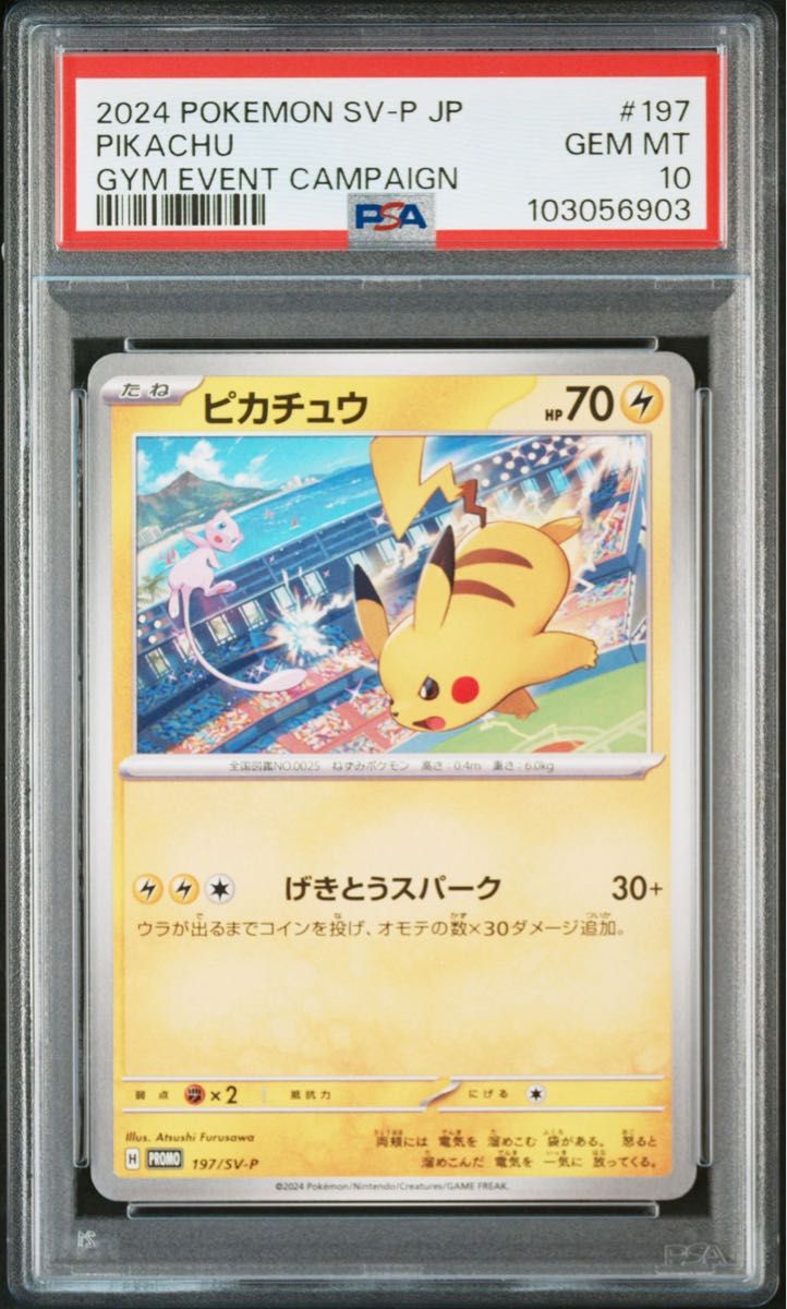 PSA10】ピカチュウ プロモ 2024 ジムイベント げきとうスパーク PSA10】ピカチュウ プロモ 2024 ジムイベント げきとうスパーク
