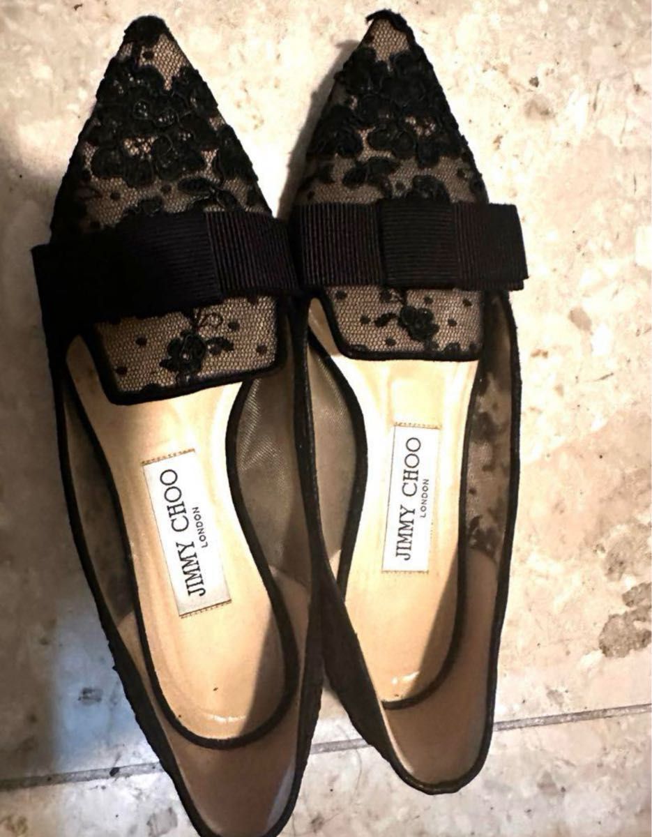 ジミーチュウ JIMMY CHOOフラットシューズ パンプス レース ジミーチュウ JIMMY CHOOフラットシューズ パンプス レース