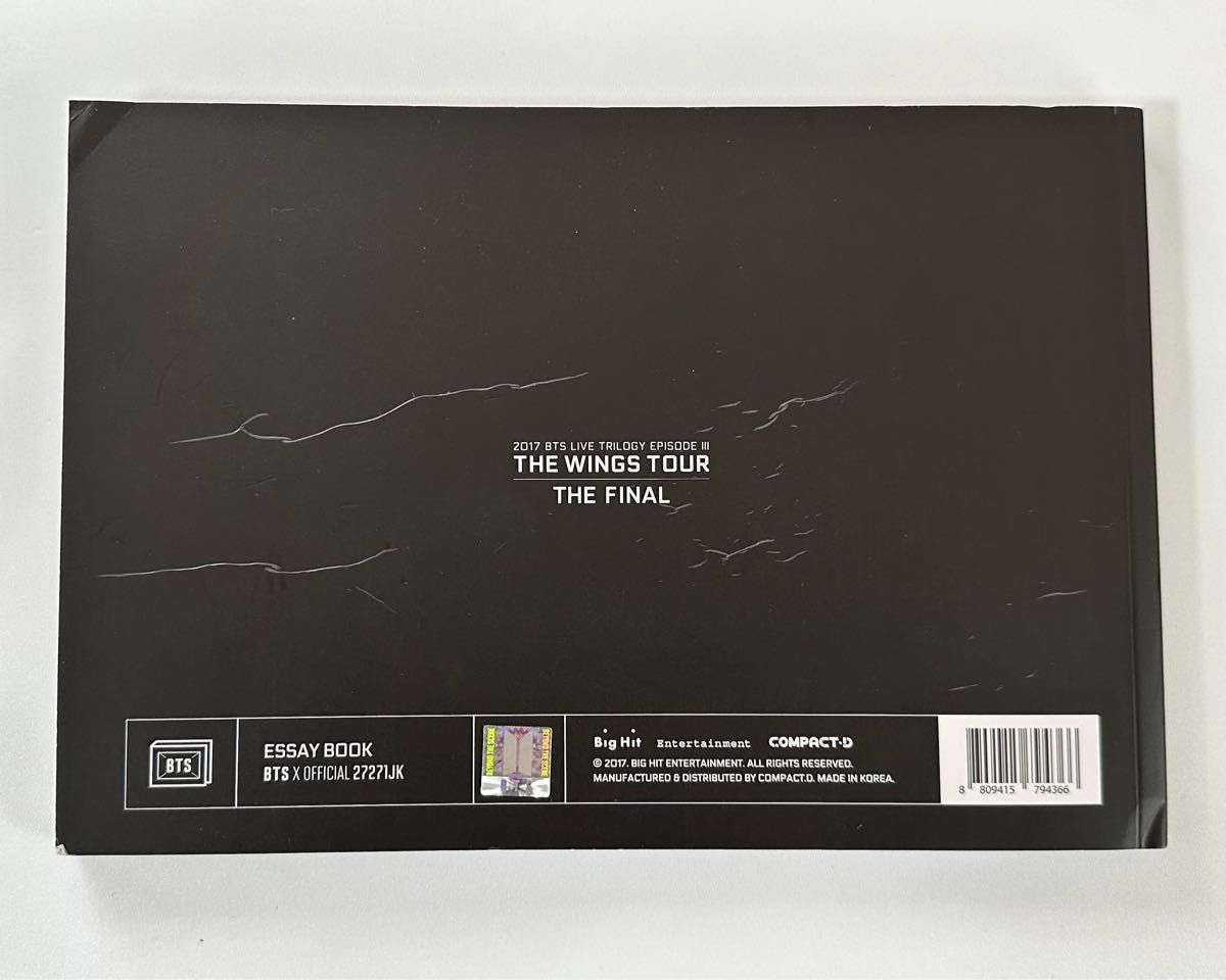 BTS THE WINGS TOUR FINAL 公式エッセイブック ジョングク BTS THE WINGS TOUR FINAL 公式エッセイブック ジョングク