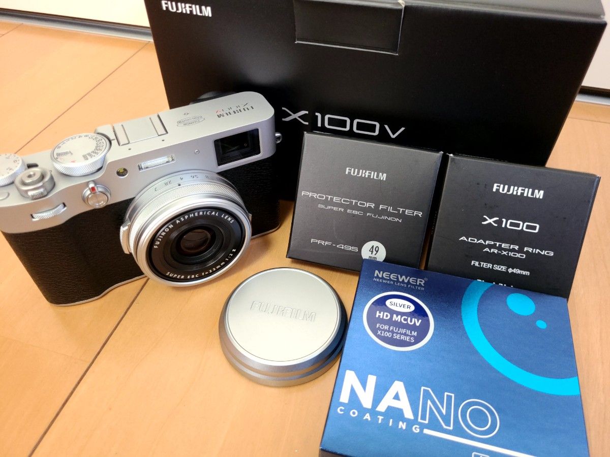 純正おまけ付き】 FUJIFILM X100V シルバー 付属品完備|Yahoo 純正おまけ付き】 FUJIFILM X100V シルバー 付属品完備|Yahoo