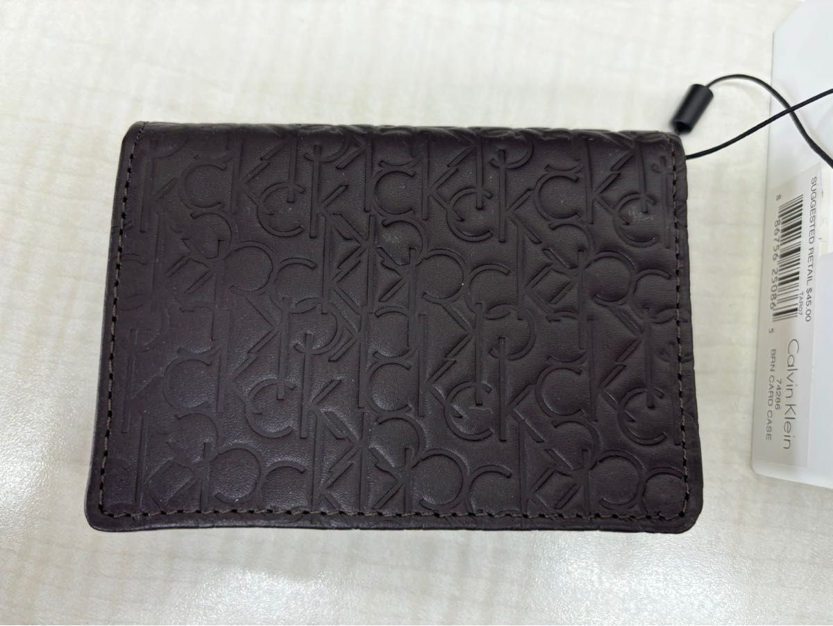 新品未使用】カルバンクライン カードケース/名刺入74286BR 新品未使用】カルバンクライン カードケース/名刺入74286BR