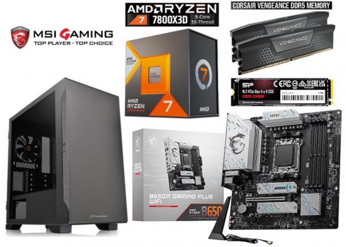 AMD Ryzen7 7800X3D/水冷/B650/DDR5 32GB/M 2 1T/Win11 Pro AMD Ryzen7 7800X3D/水冷/B650/DDR5 32GB/M 2 1T/Win11 Pro