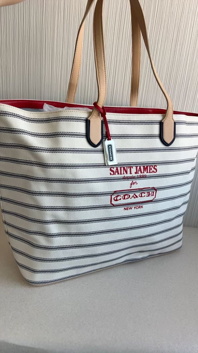 美品 COACH トートバッグ ショルダーバッグ 大容量 キャンバス