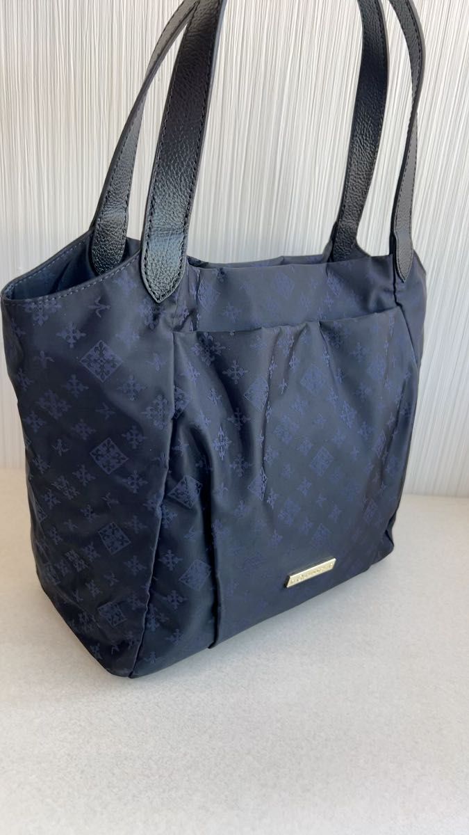 russet トートバッグ ショルダーバッグ モノグラム ネイビー