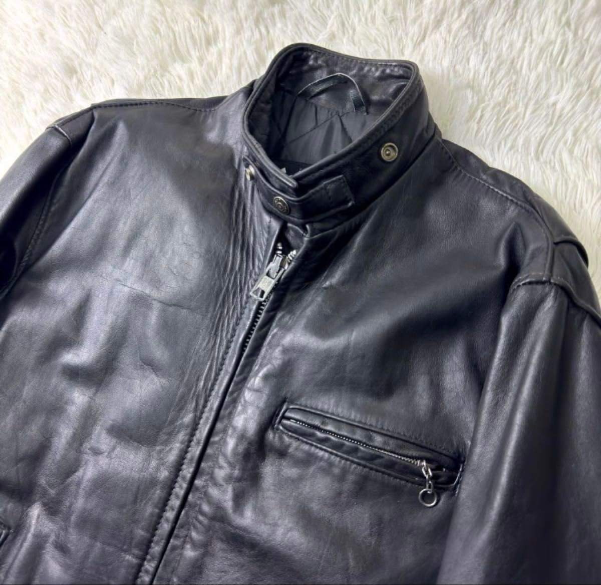 schott ライダースジャケット シングル 641Q 黒 レザー 38 L schott ライダースジャケット シングル 641Q 黒 レザー 38 L
