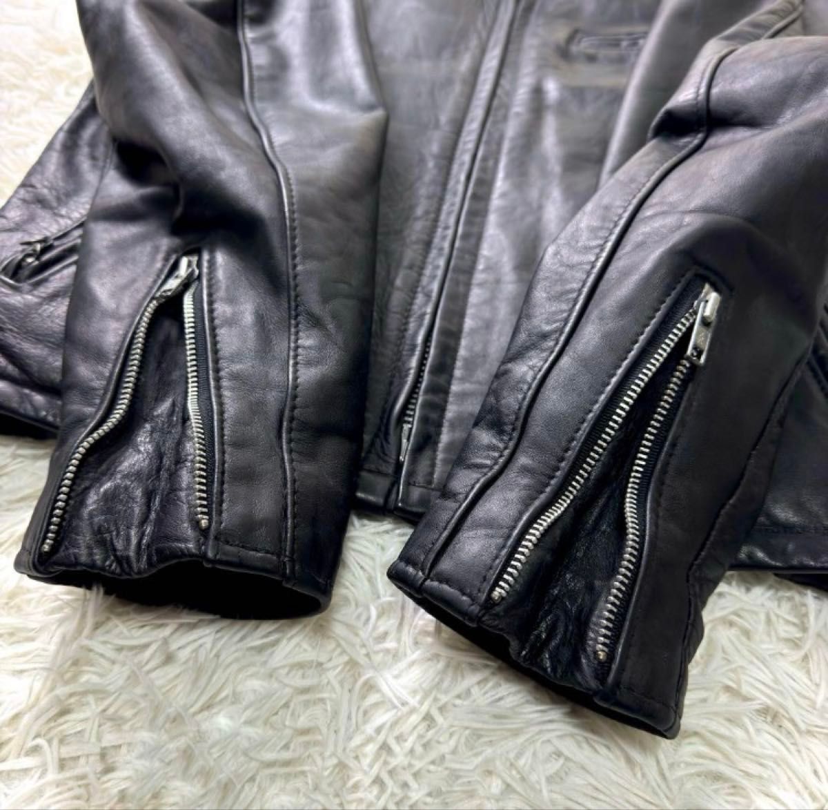 schott ライダースジャケット シングル 641Q 黒 レザー 38 L schott ライダースジャケット シングル 641Q 黒 レザー 38 L