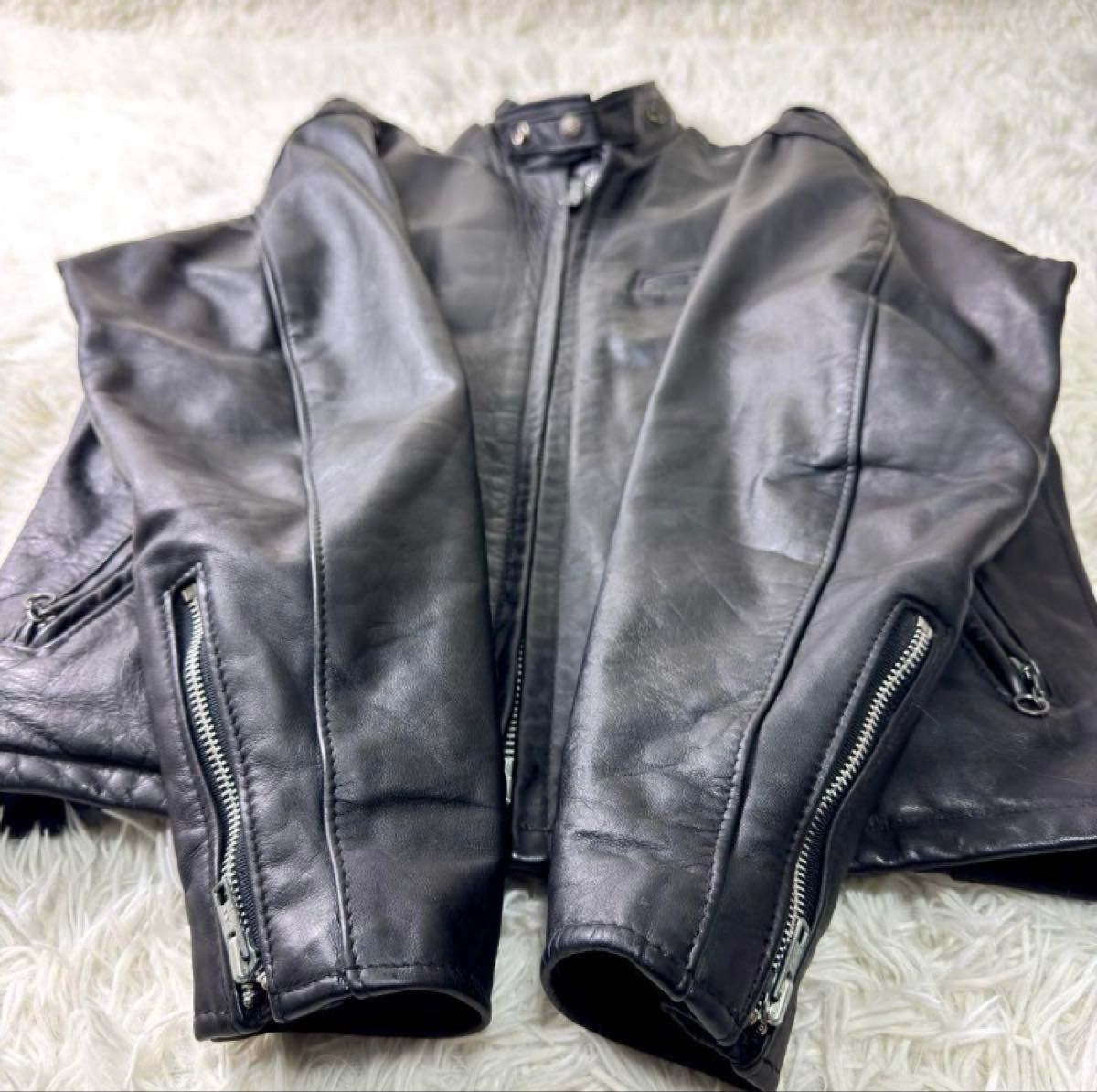 schott ライダースジャケット シングル 641Q 黒 レザー 38 L schott ライダースジャケット シングル 641Q 黒 レザー 38 L