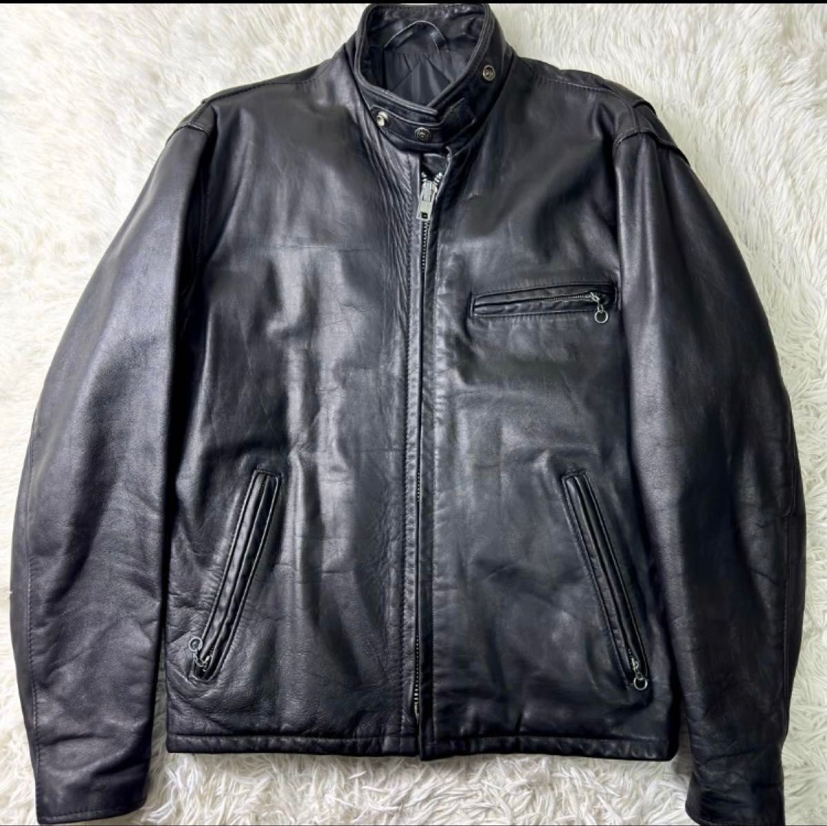 schott ライダースジャケット シングル 641Q 黒 レザー 38 L schott ライダースジャケット シングル 641Q 黒 レザー 38 L