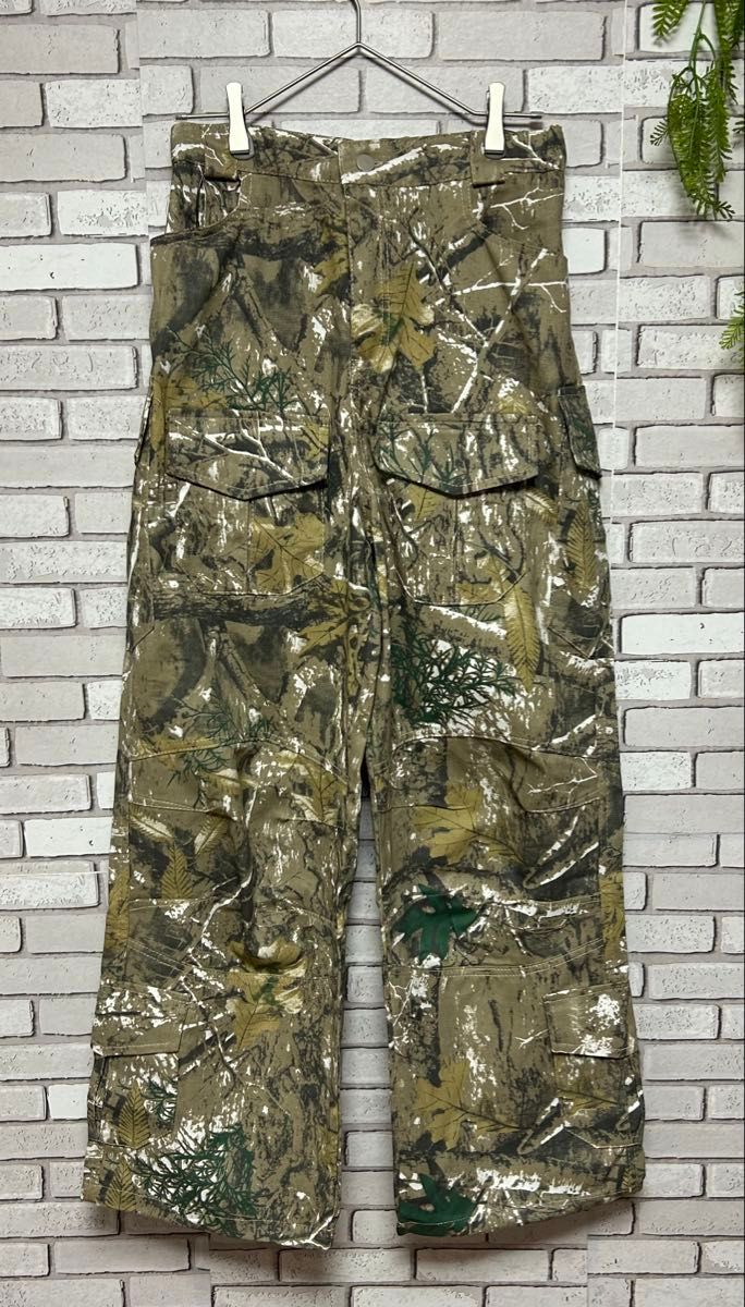 リアルツリー 迷彩柄 ミリタリー カーゴパンツ ワイドパンツ リアルツリー 迷彩柄 ミリタリー カーゴパンツ ワイドパンツ