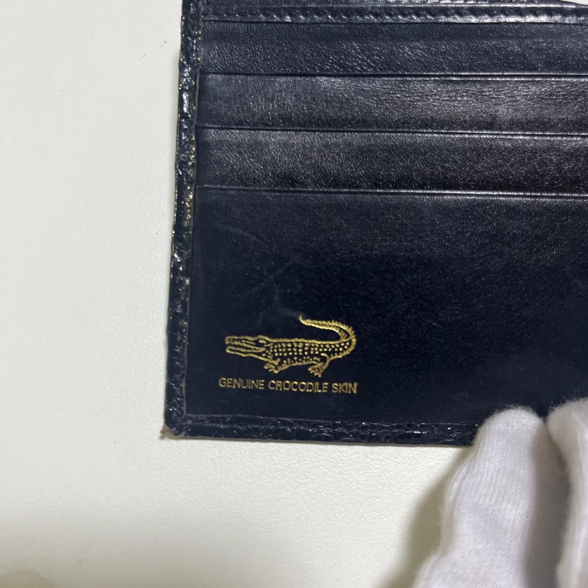 GENUINE CROCODILE SKIN クロコダイルレザー 財布 二つ折り財布 GENUINE CROCODILE SKIN クロコダイルレザー 財布 二つ折り財布