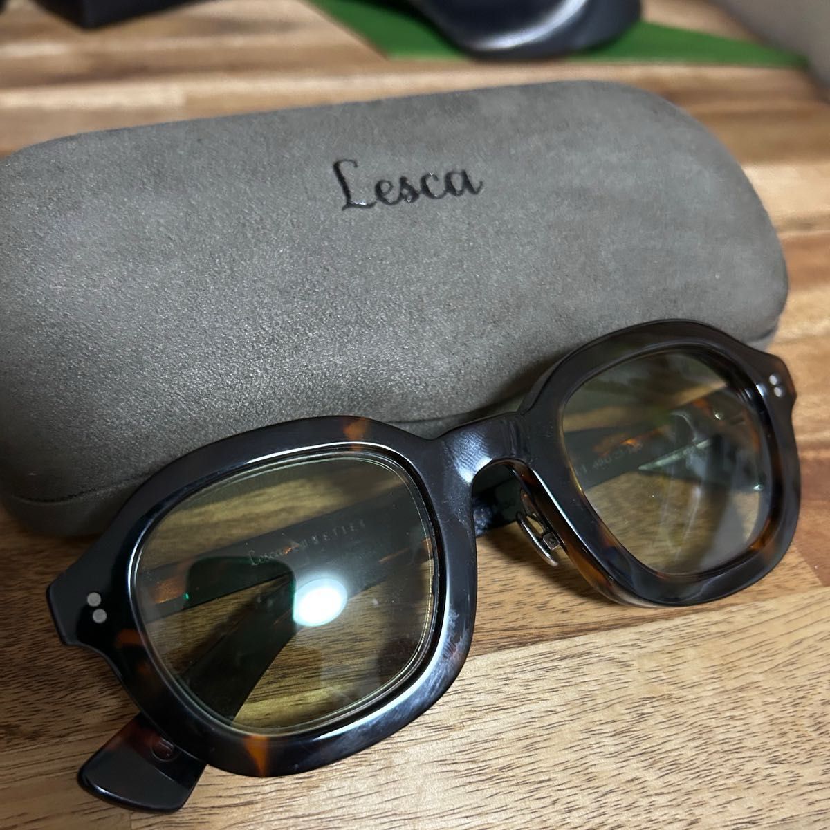 Lesca LUNETIER レスカ・ルネティエ LARGO ラルゴ 鼈甲柄 レンズ Lesca LUNETIER レスカ・ルネティエ LARGO ラルゴ 鼈甲柄 レンズ